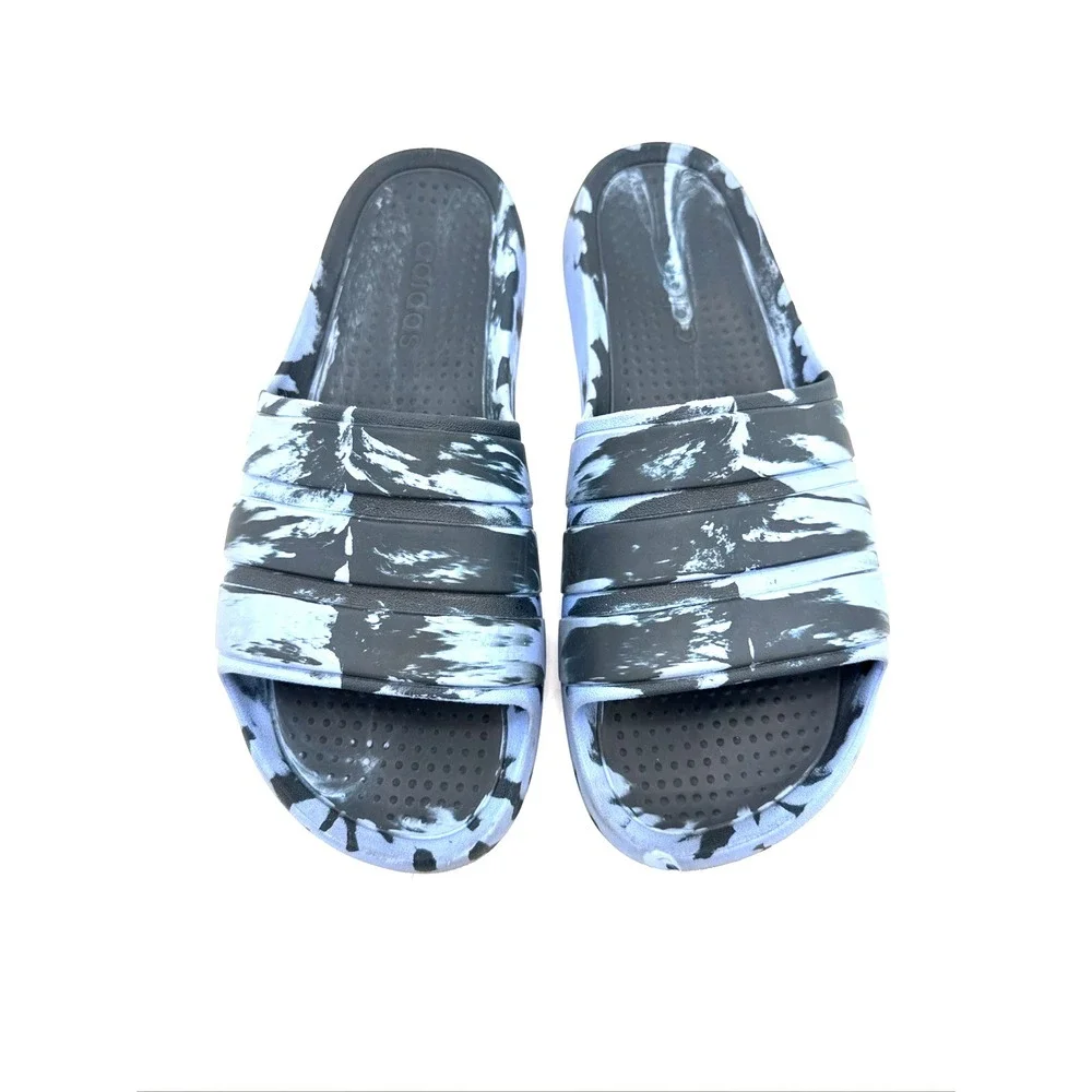Adidas Adilette Flow Tie Dye Purple Slides JS3578 Unisex Sz 12 M